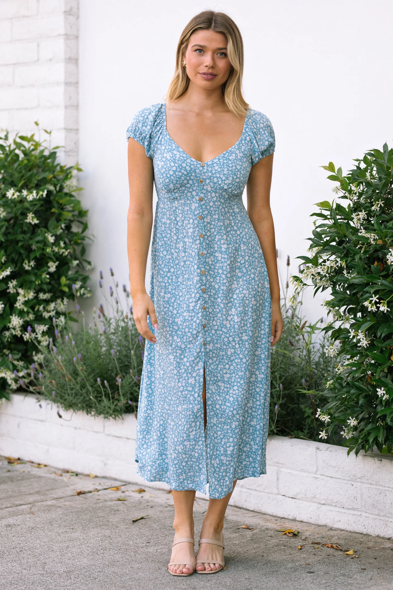 Whitney Floral Buttoned Dress