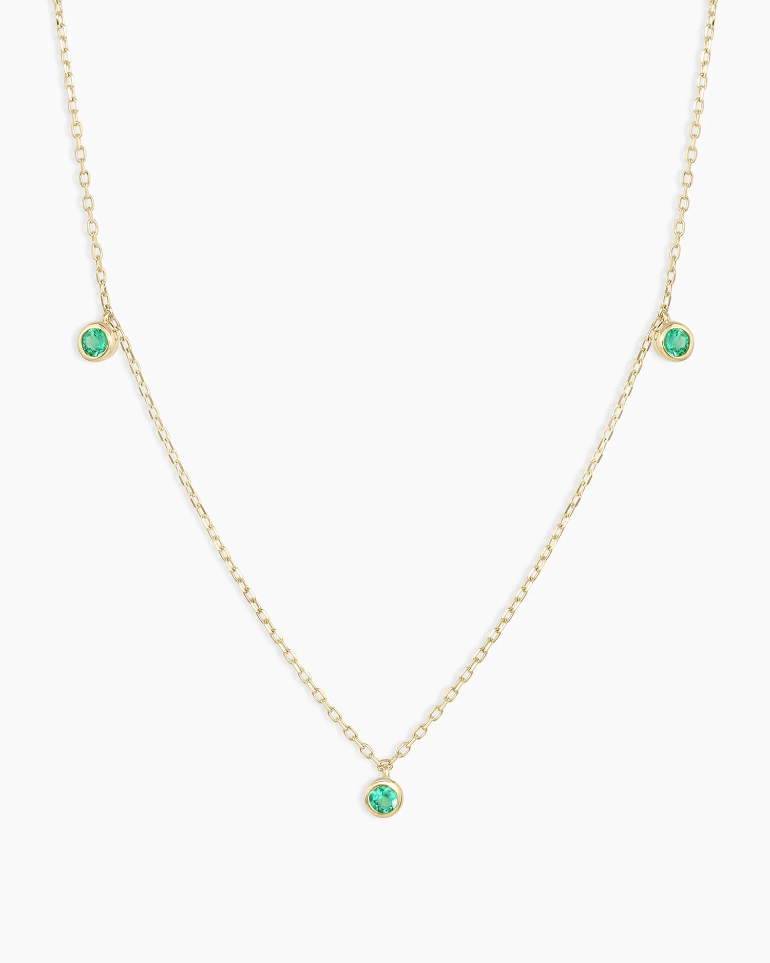 Classic Emerald Trio Necklace
