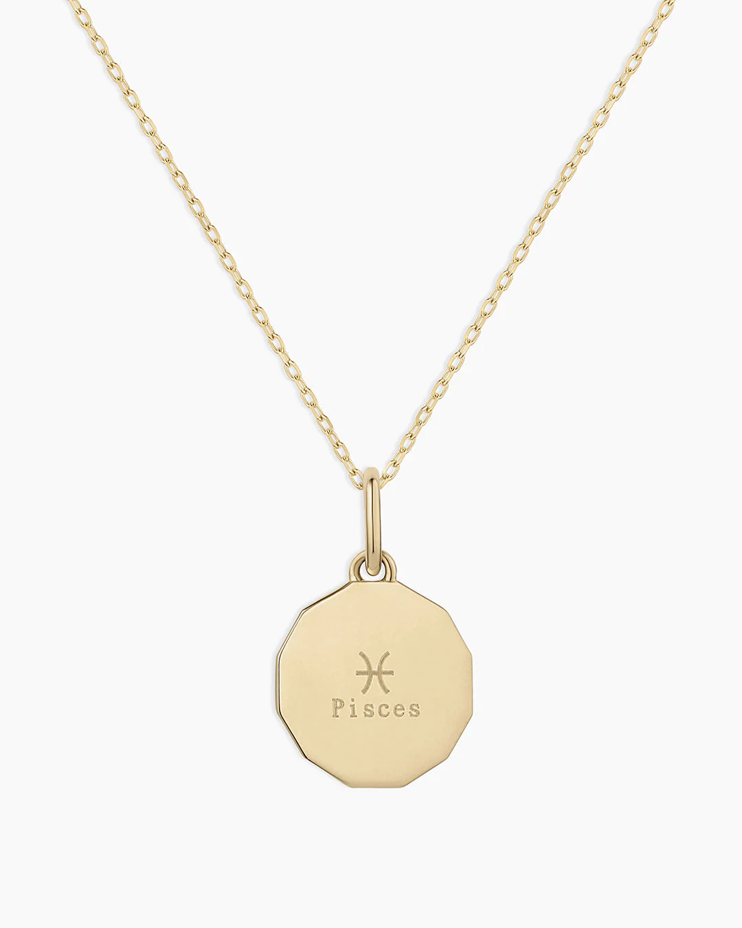 Diamond Zodiac Coin Charm Necklace