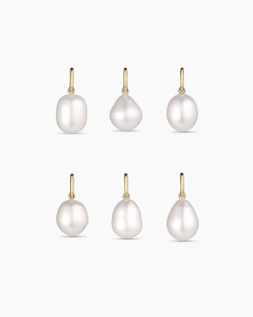 14k Gold Pearl Charm Necklace