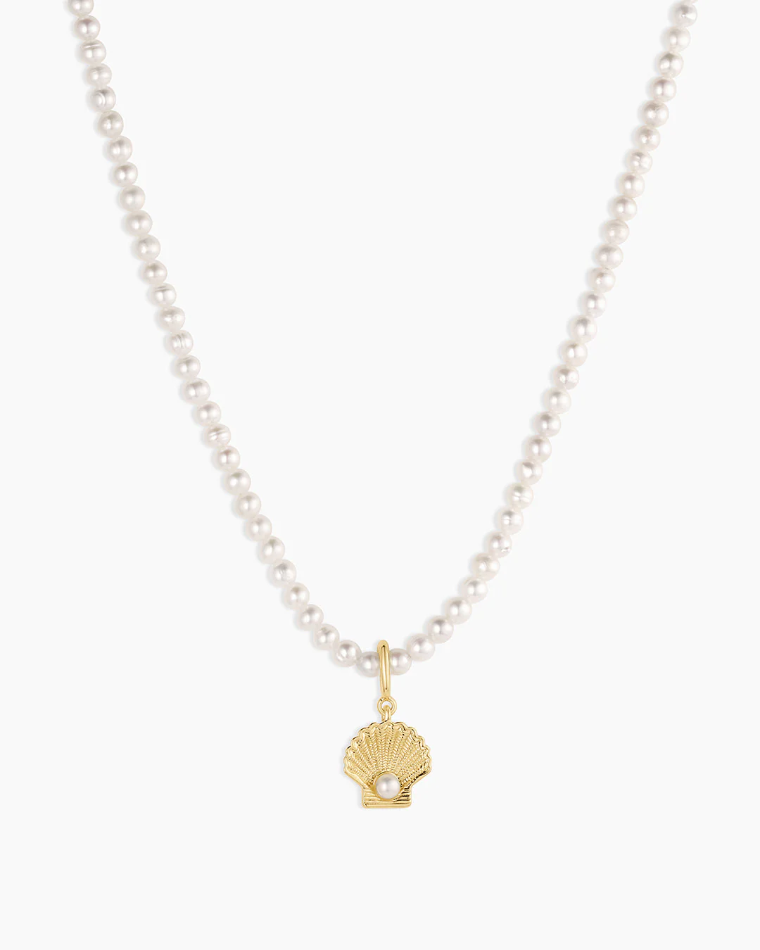 Shell Pearl Charm Necklace