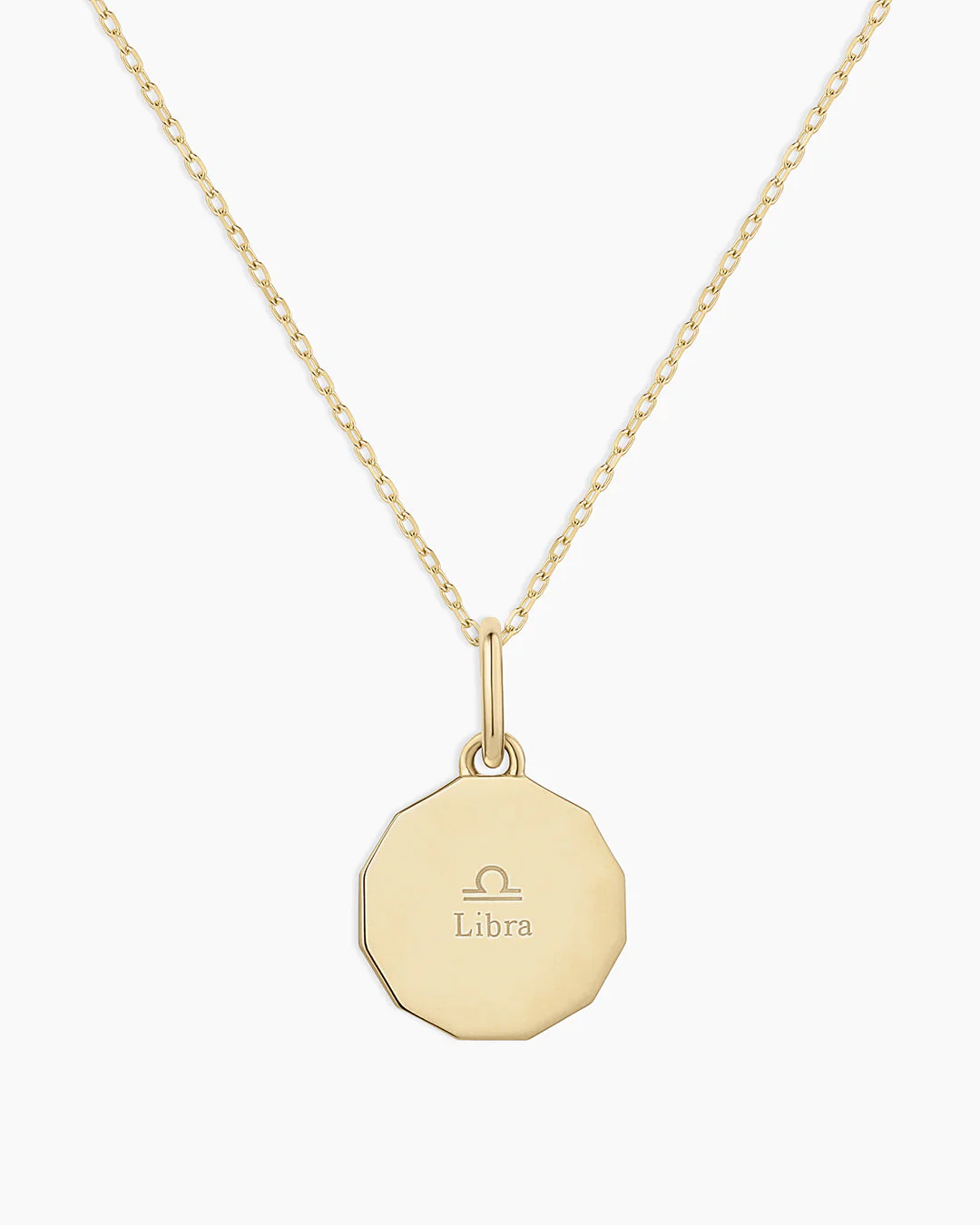 Diamond Zodiac Coin Charm Necklace