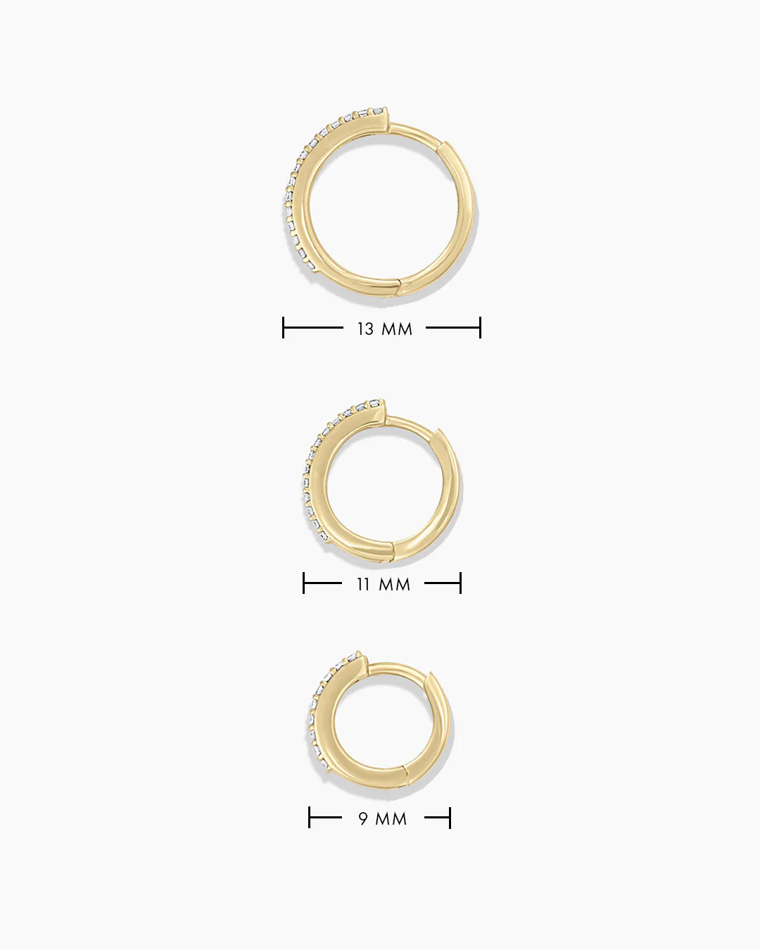 Diamond Double Down Single Huggie