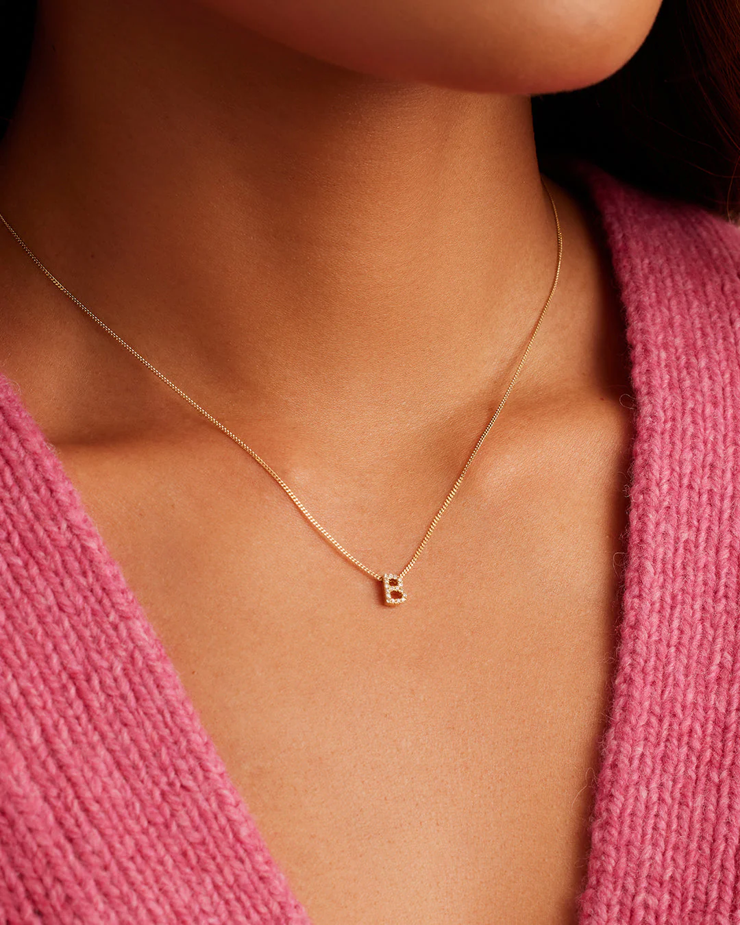 Diamond Alphabet Necklace