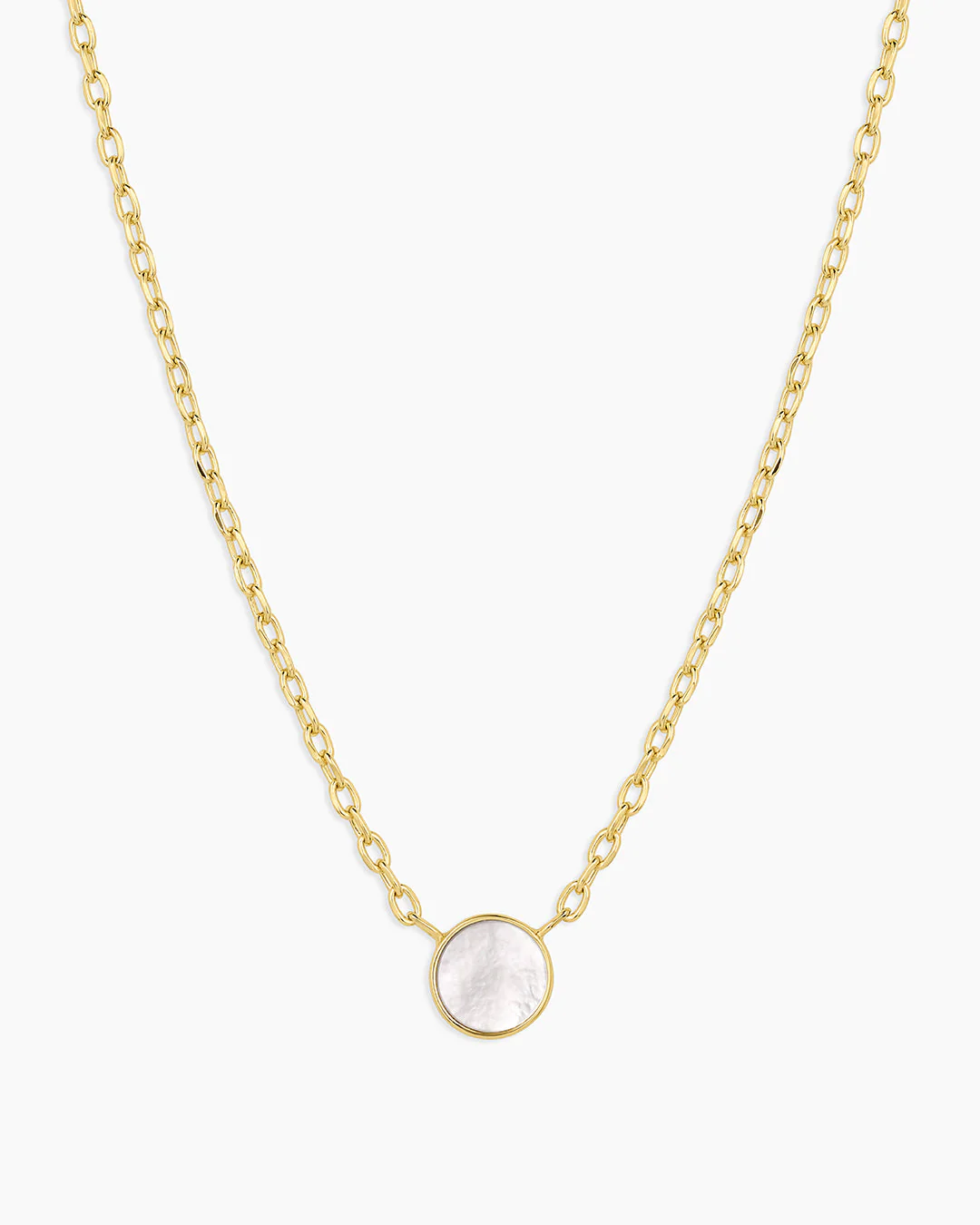 Rose Marble Coin Necklace