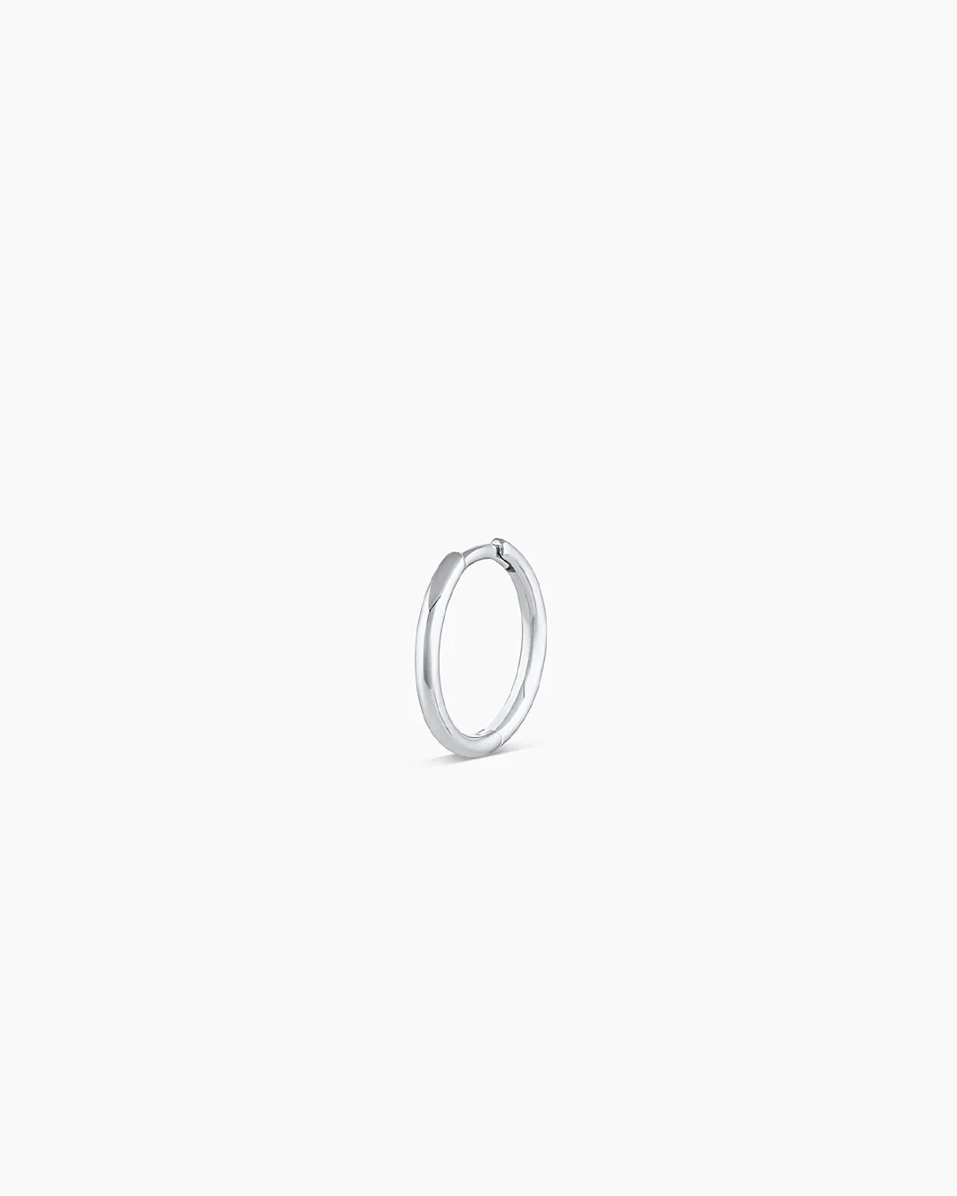 14k White Gold Classic Single Huggie