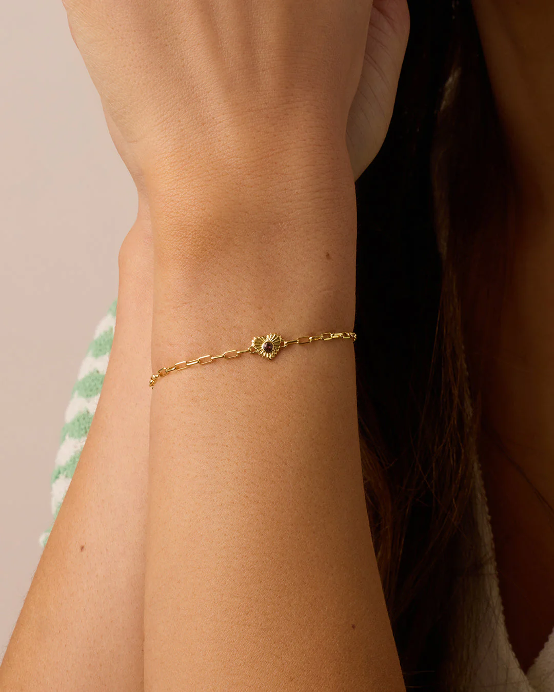 Birthstone Heart Bracelet