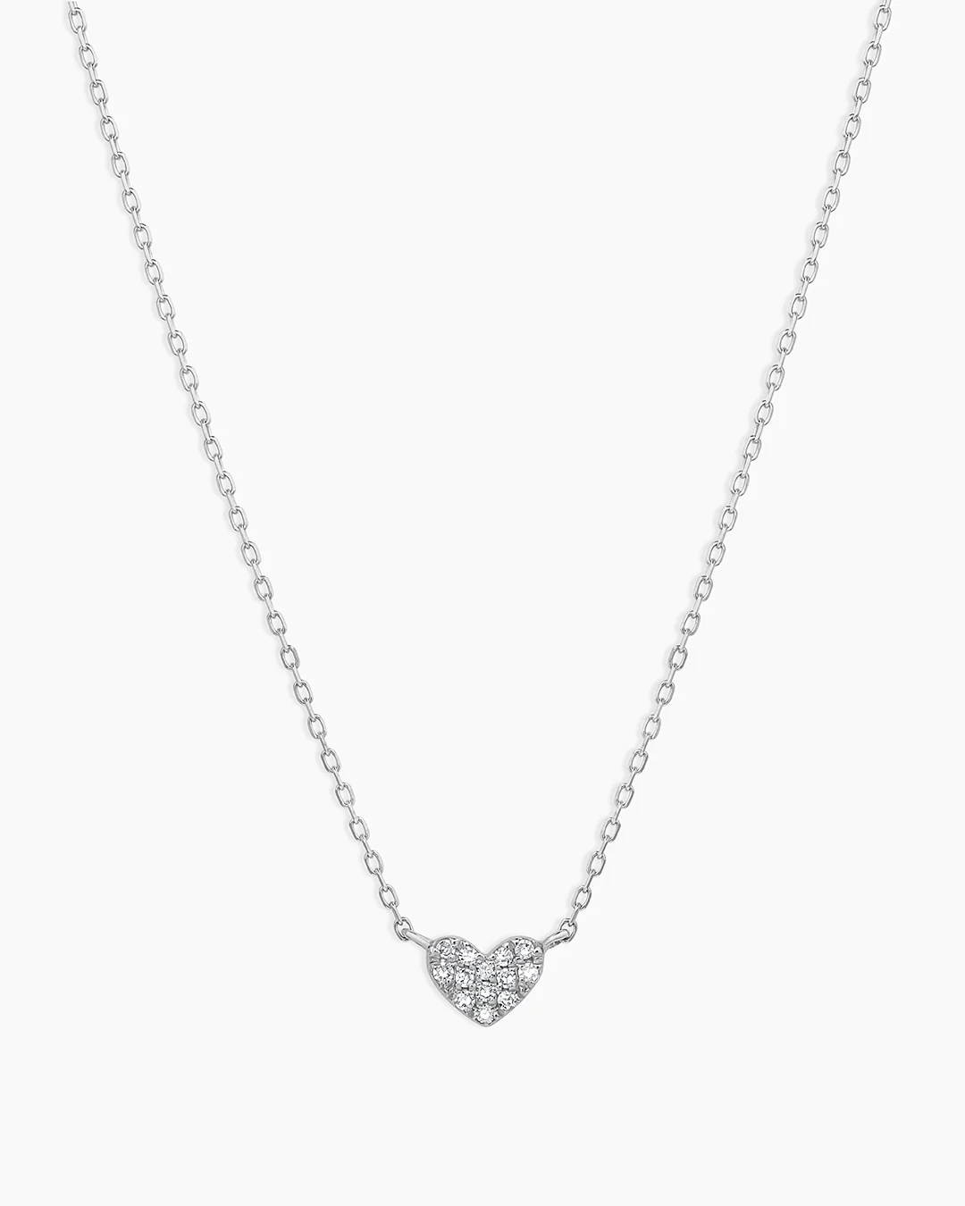 Diamond Pavé Mini Heart Necklace