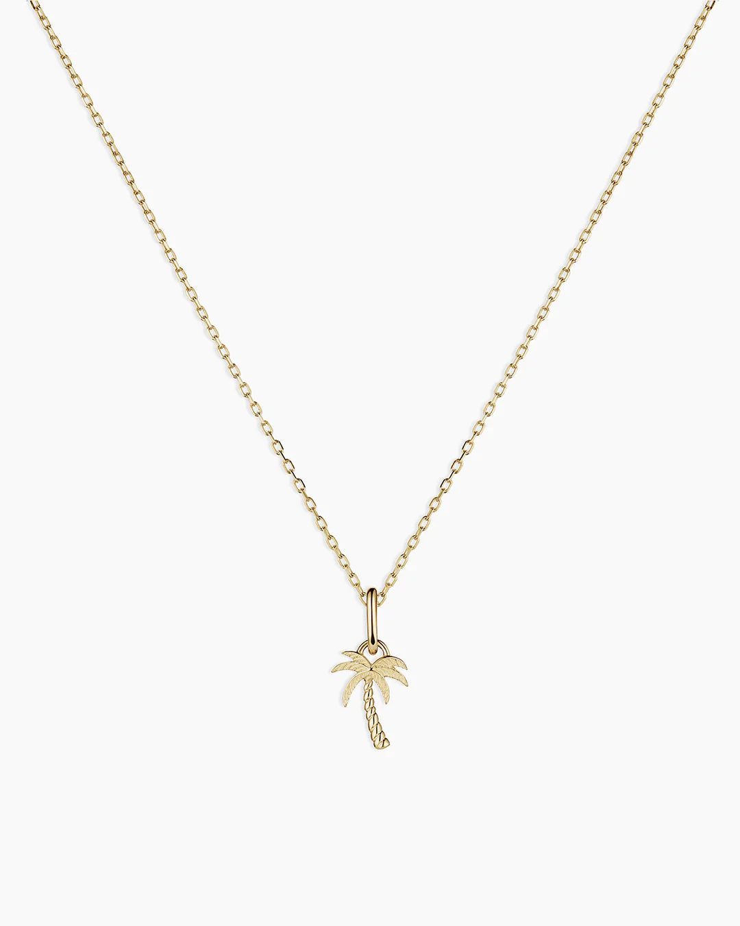 14k Gold Palm Charm Necklace