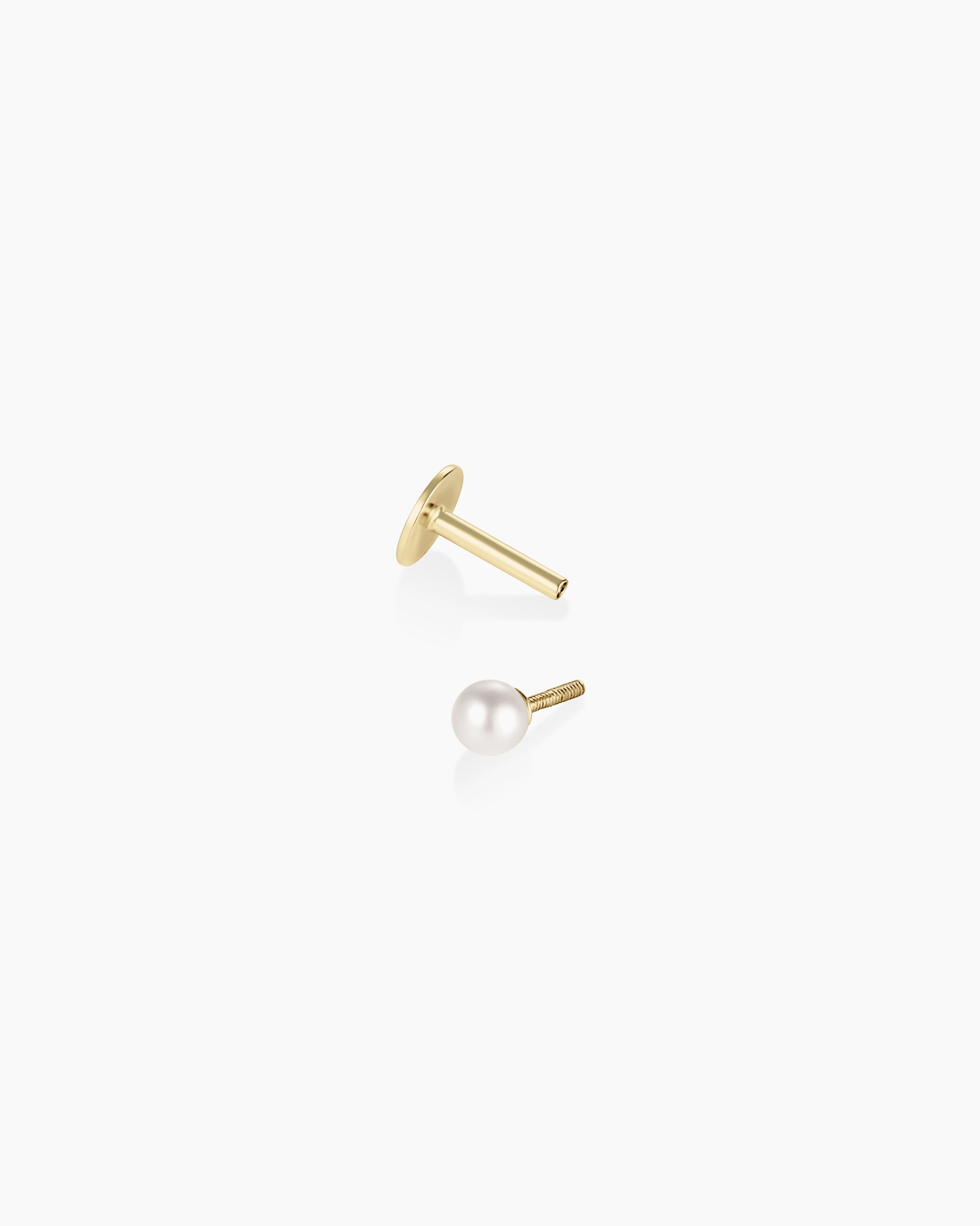 Pearl Flat Back Single Stud