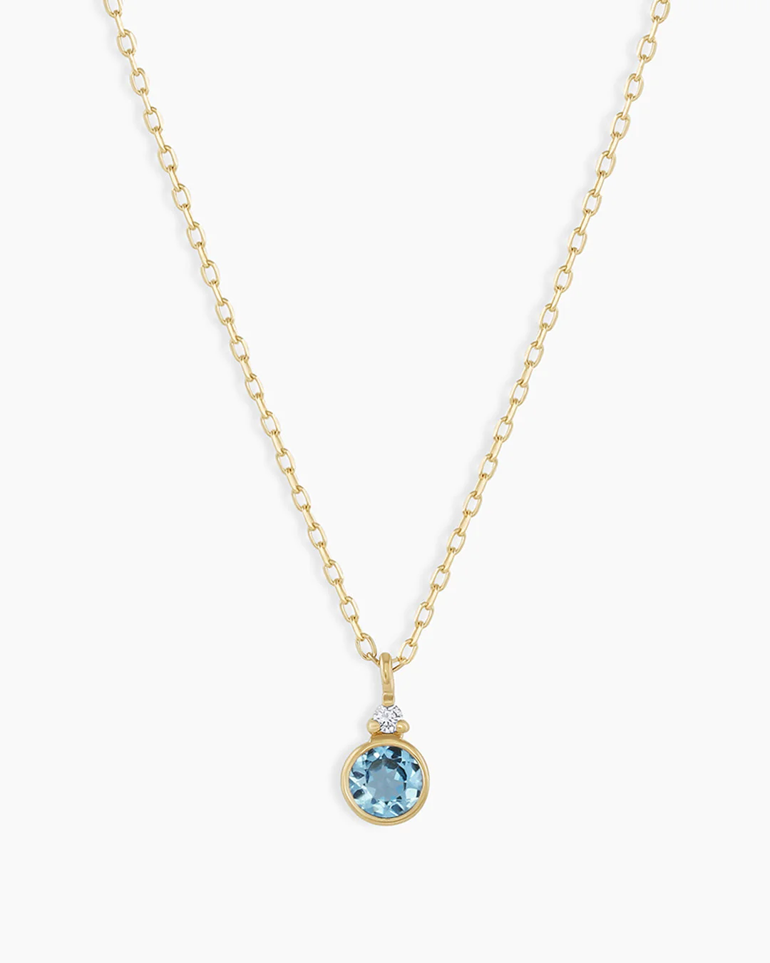14k Gold Birthstone Necklace
