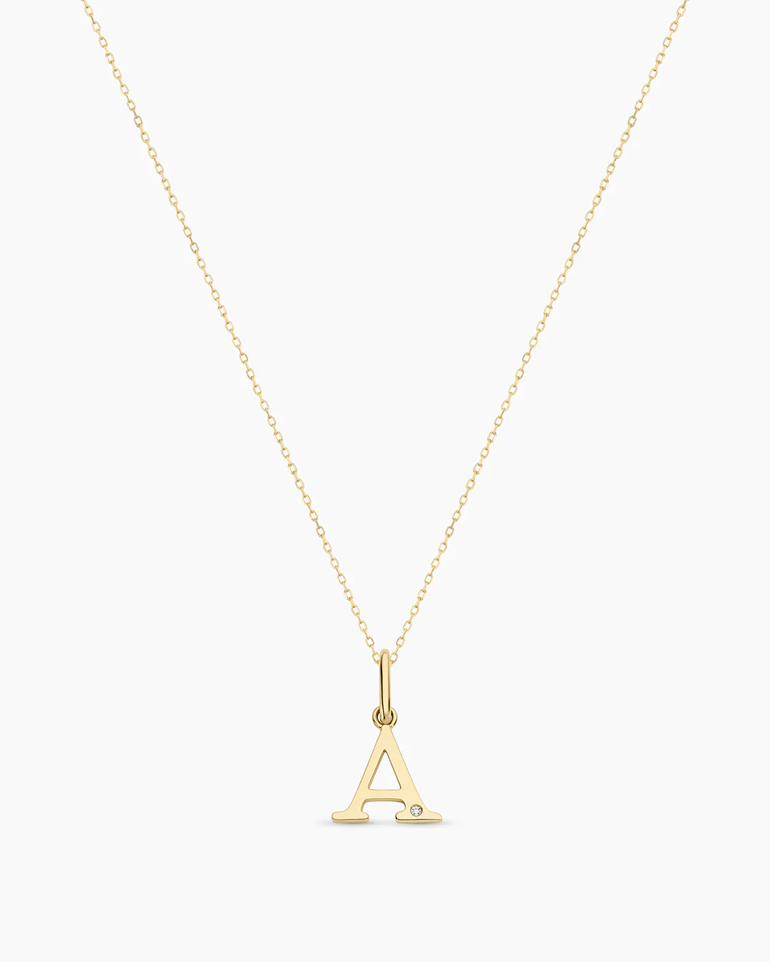 Diamond Vintage Alphabet Charm Necklace