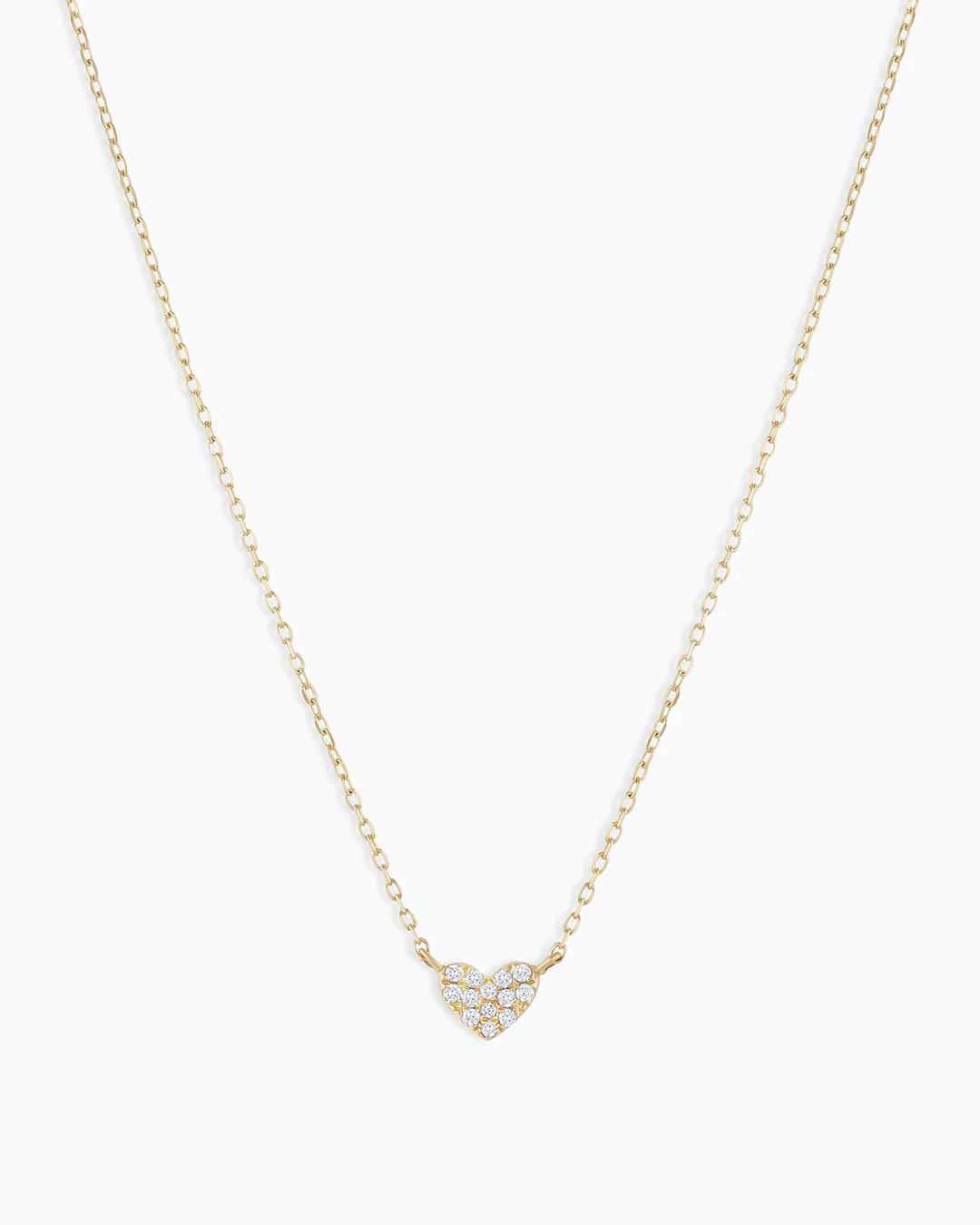 Diamond Pavé Mini Heart Necklace