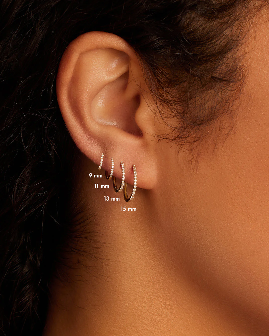 Diamond Pavé Single Huggie