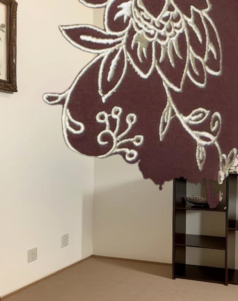 Hepzhi Mini Dress in Bitter Chocolate with Floral Embroidery