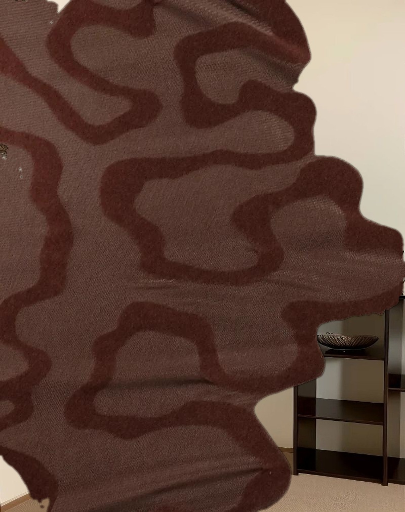 Kalana Maxi Dress in Brown Swirl Flock