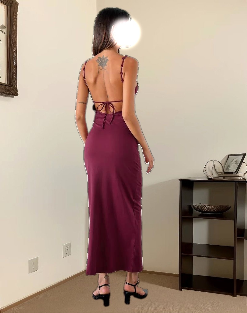Cantana Maxi Dress in Burgundy