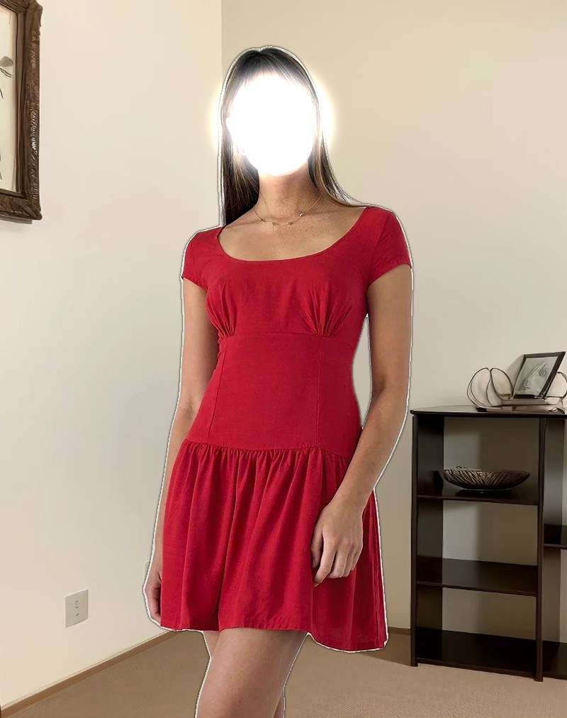 Ohayo Mini Dress in Adrenaline Red