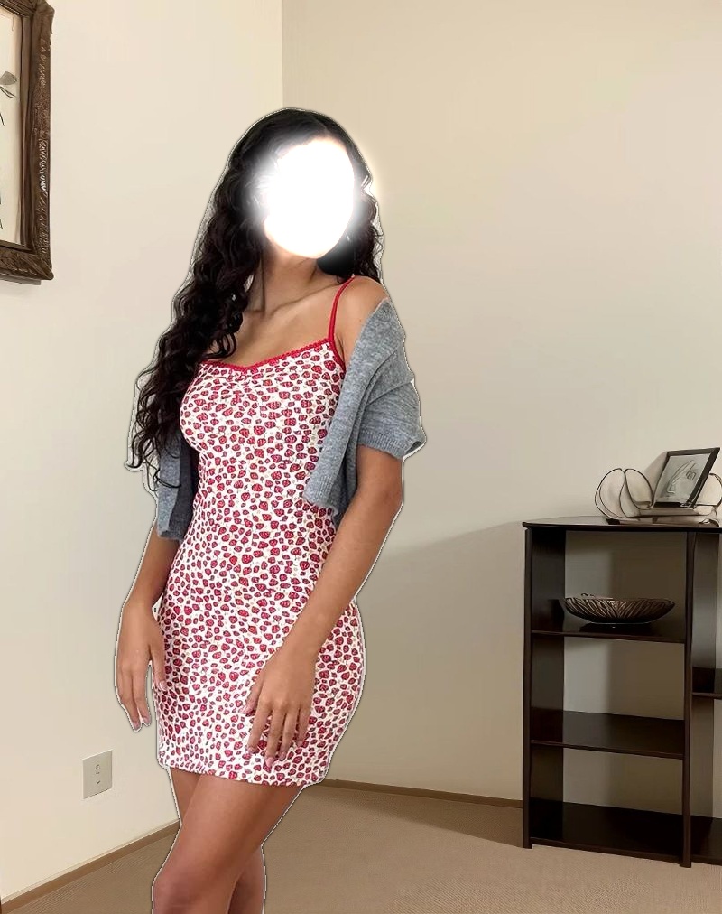 Gracias Mini Dress in Strawberry 2023 Print