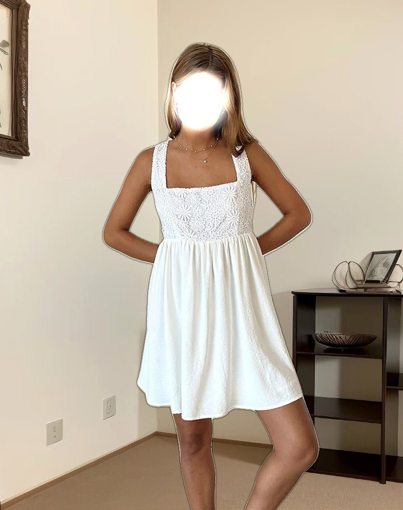 Liselotte Mini Dress in Ivory