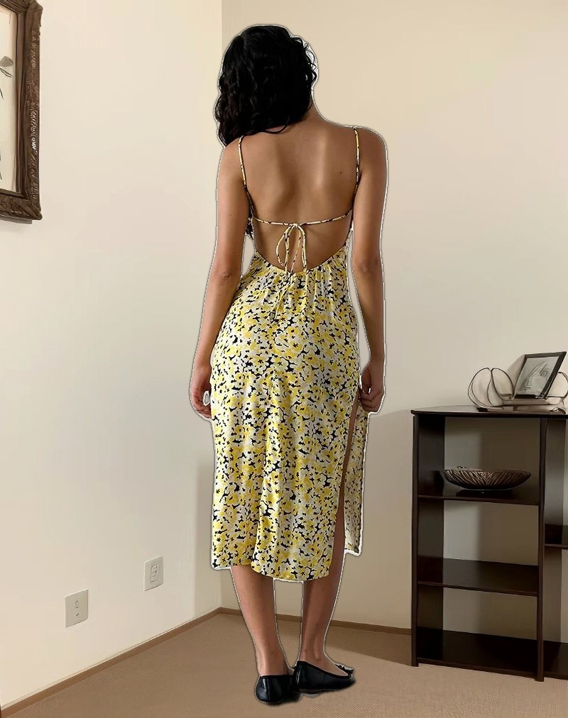 Nosita Midi Dress in Sunflower Pop Yellow