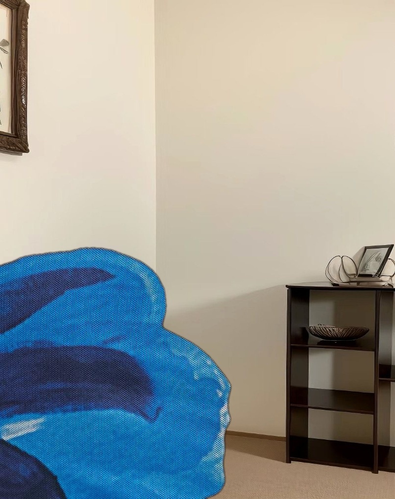 Fayola Printed Maxi Dress in Watercolour Flower Blue