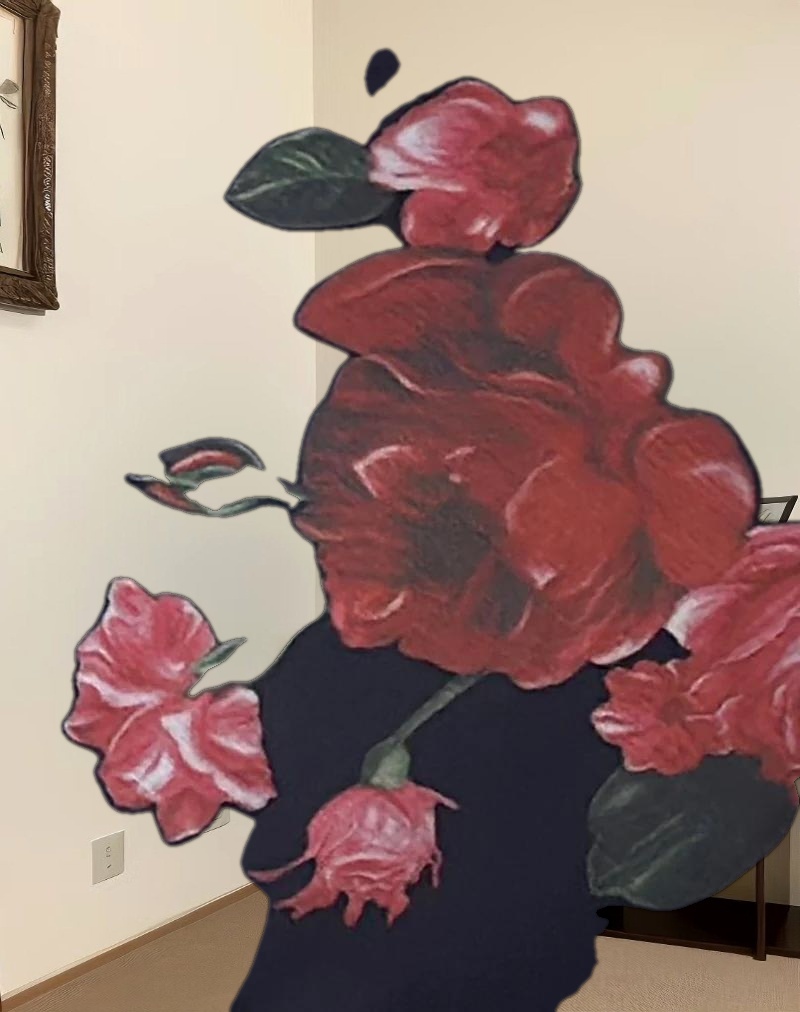 Dansya Midi Dress in Renaissance Rose Black