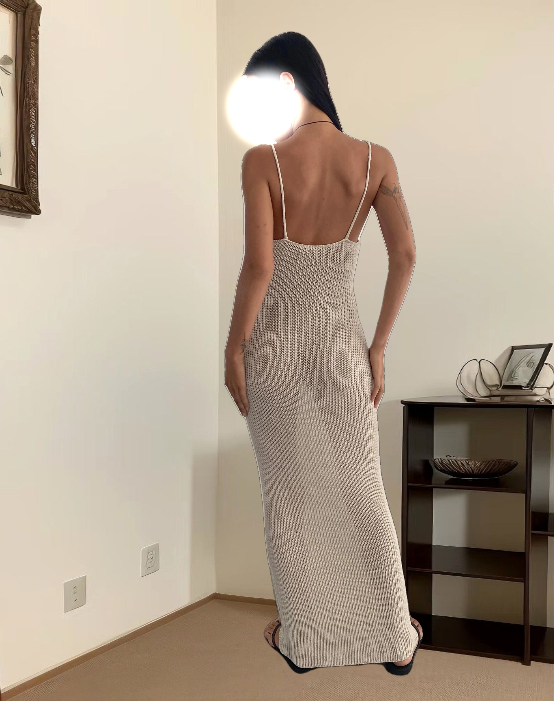 Norila Knitted Maxi Dress in Neutral