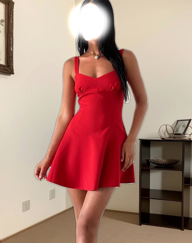 Audra Mini Dress in Red