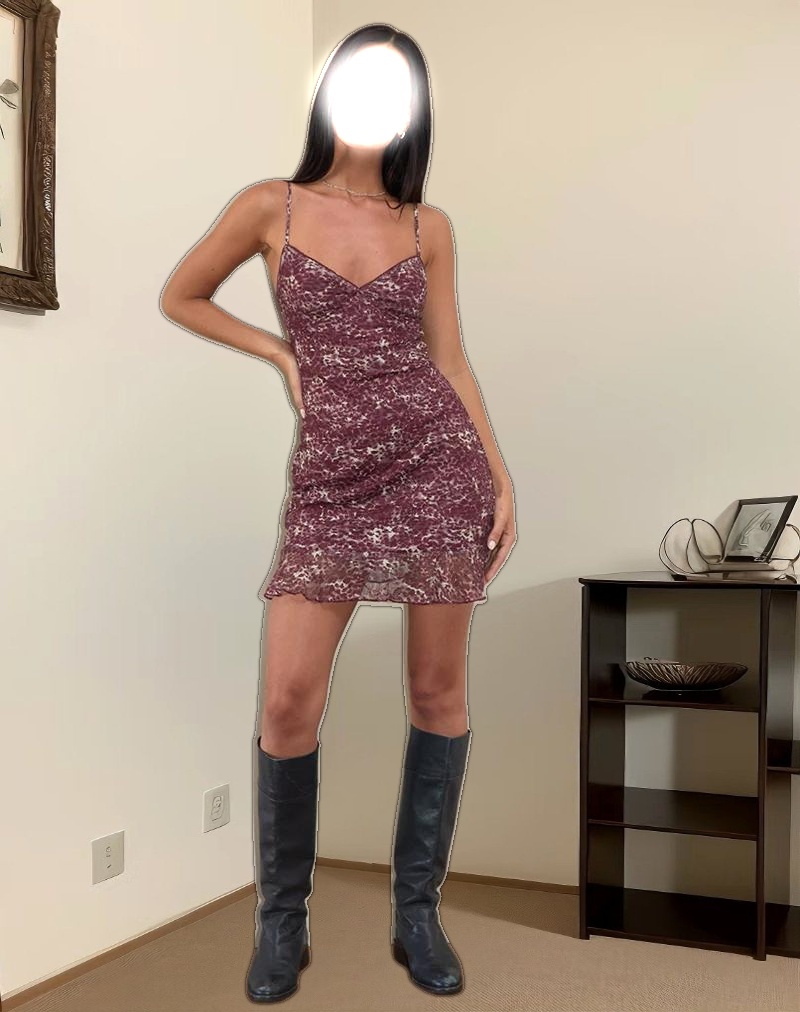 Micaya Mini Dress in Abstract Leo Spot