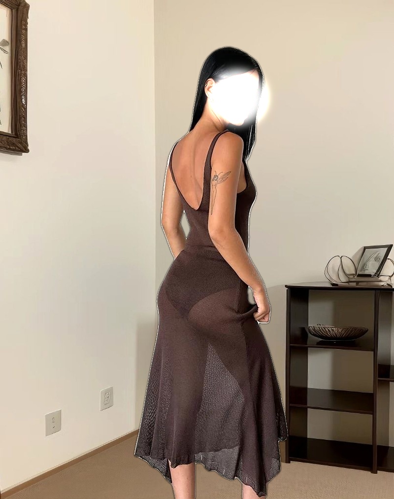 Rabindra Maxi Dress in Brown