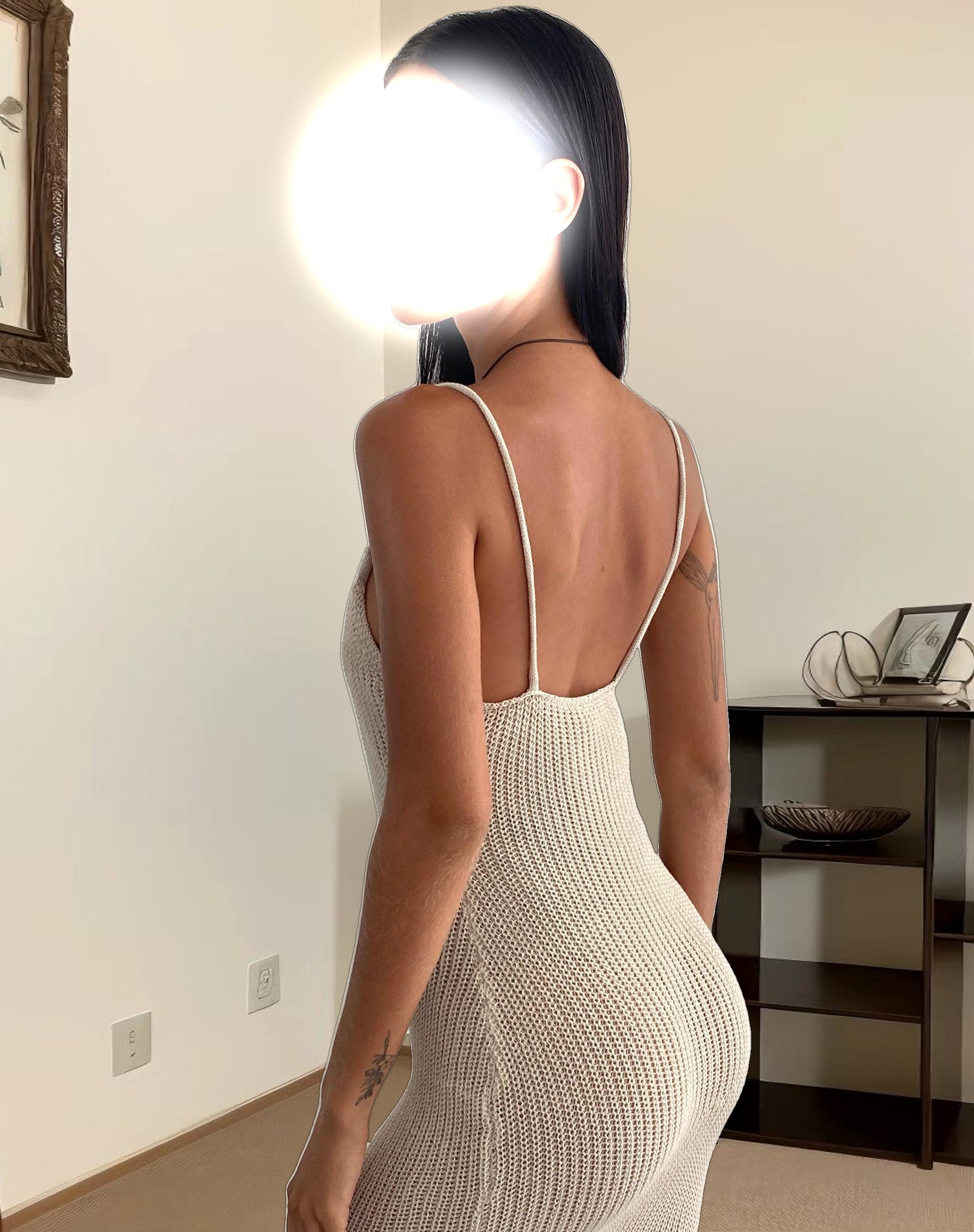 Norila Knitted Maxi Dress in Neutral