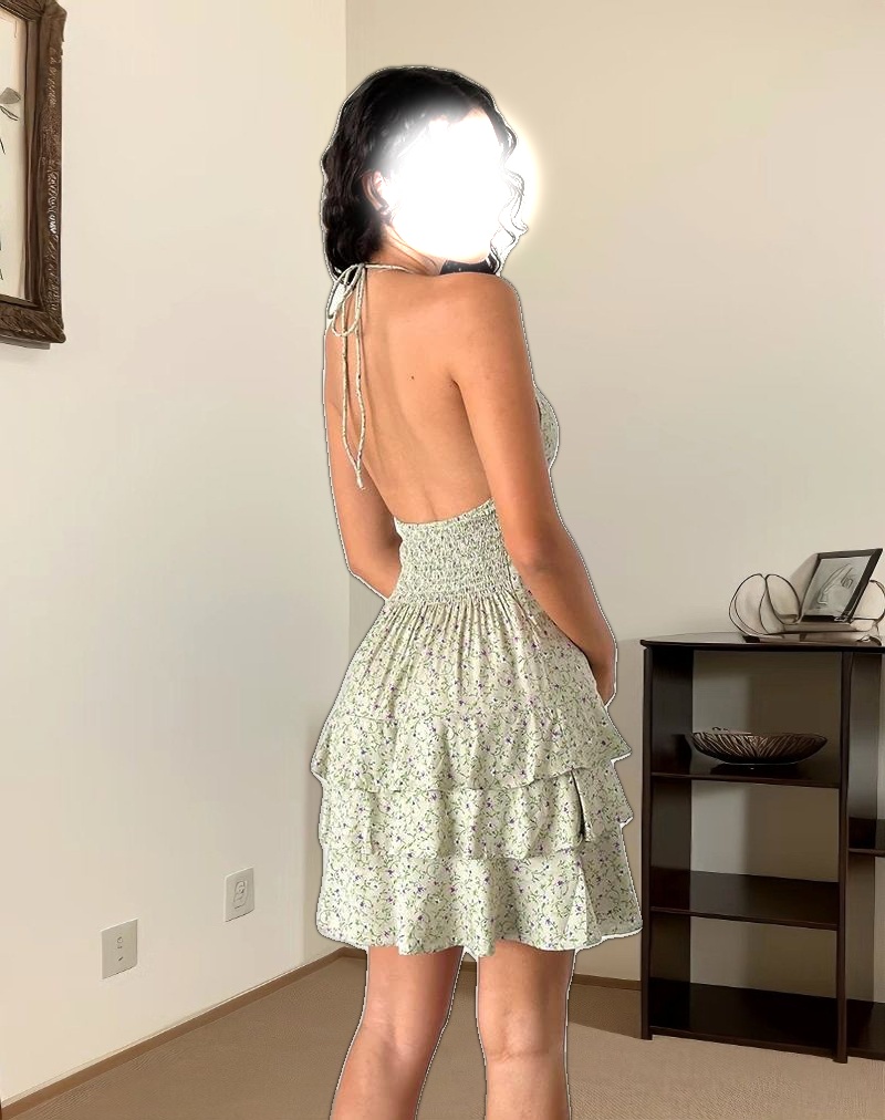 Nenita Mini Dress in Parma Violet