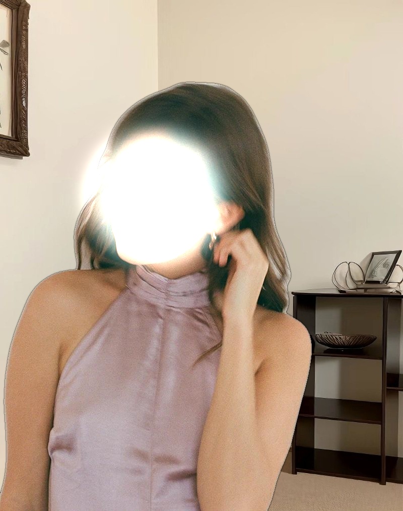 Hydri Satin Halterneck Mini Dress in Baby Pink