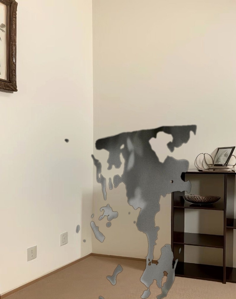 Veloria Mini Dress in Blurred Floral Grey