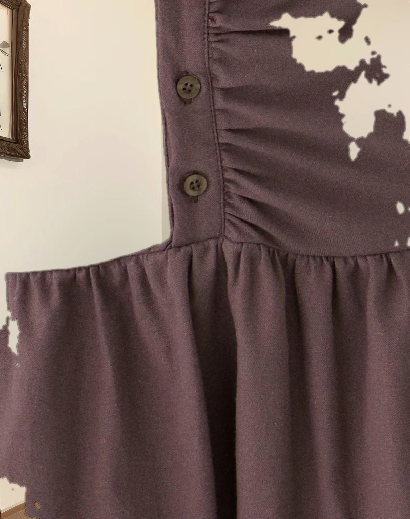 Yuha Buttoned Mini Dress in Deep Taupe