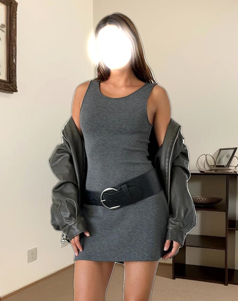 Onami Mini Dress in Grey