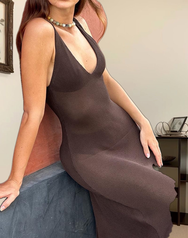 Rabindra Maxi Dress in Brown