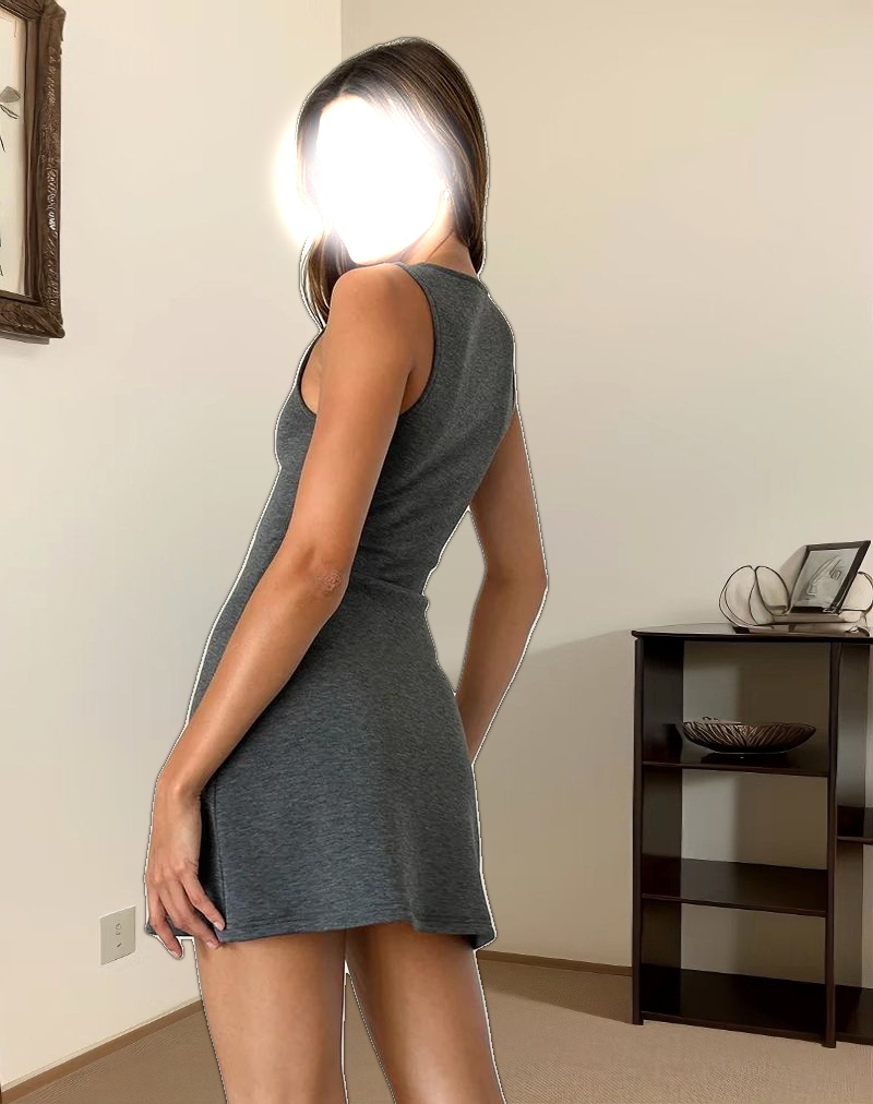 Onami Mini Dress in Grey
