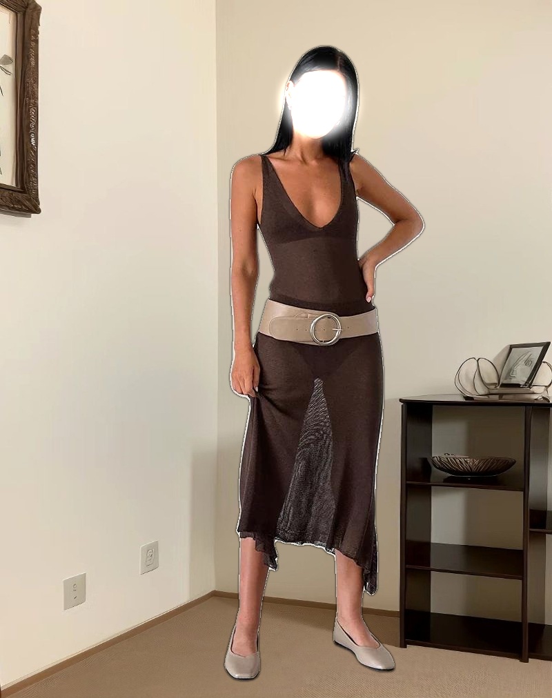 Rabindra Maxi Dress in Brown