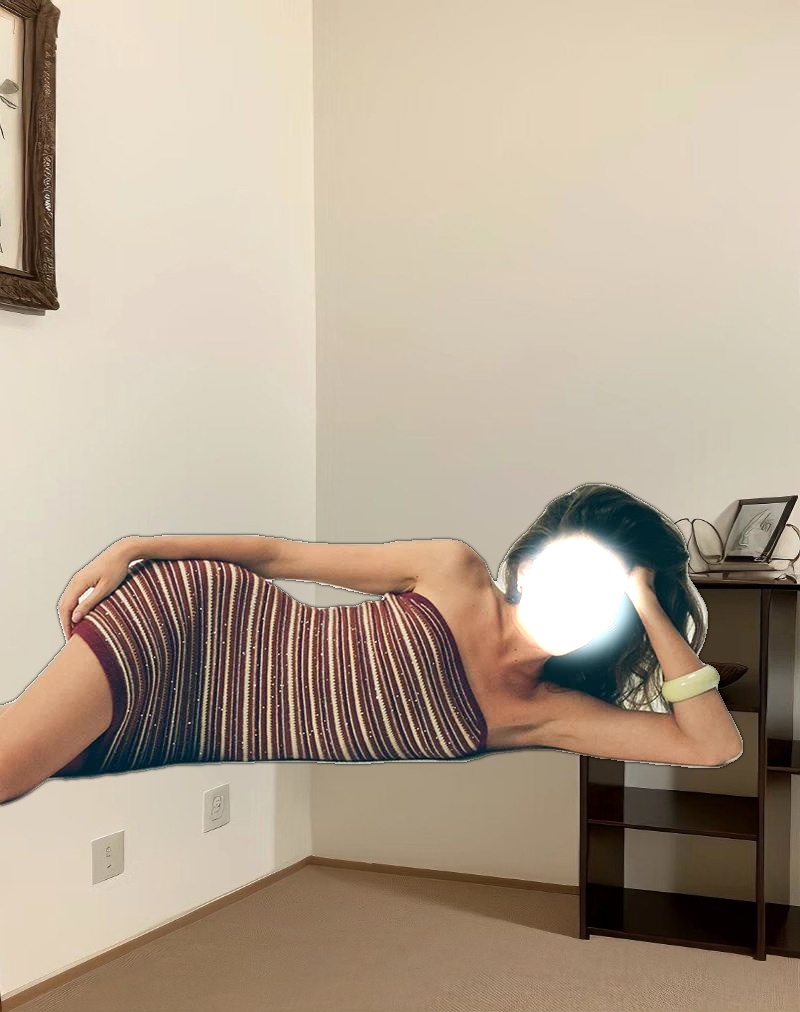 Rosbina Bandeau Mini Dress in Shimmer Stripe Knit Rust