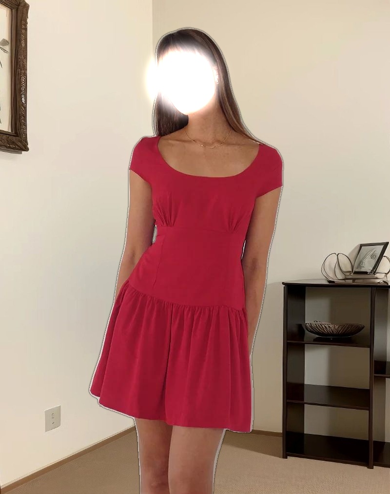 Ohayo Mini Dress in Adrenaline Red