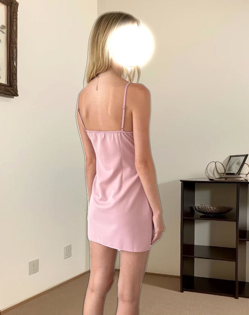 Aketi Mini Dress in Dusky Pink