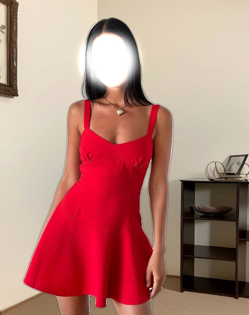Audra Mini Dress in Red