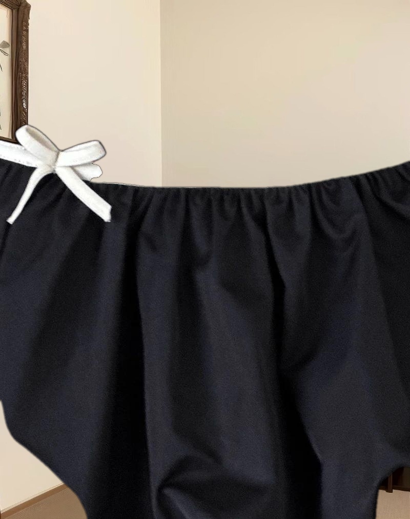 Klaita Puffball Mini Dress in Black