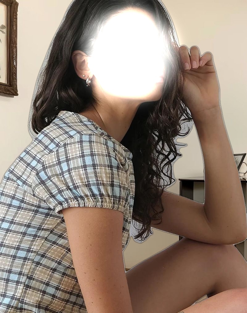 Gingka Mini Dress in Pastel Blue Tartan