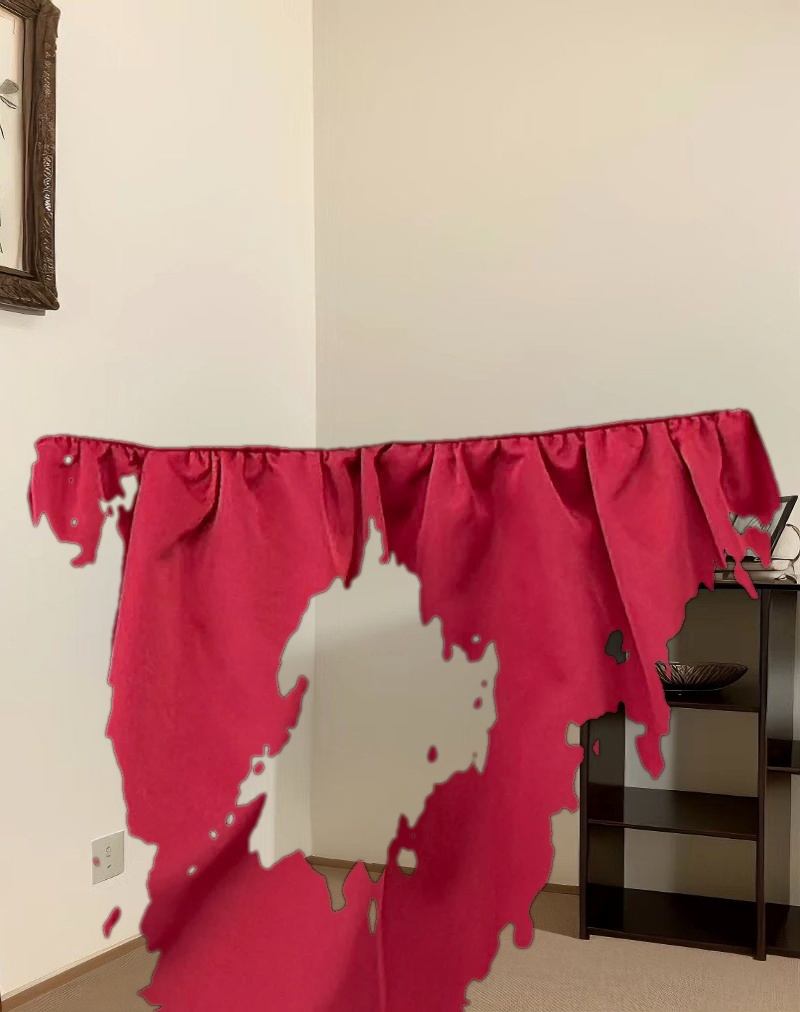 Denama Puffball Mini Dress in Deep Red