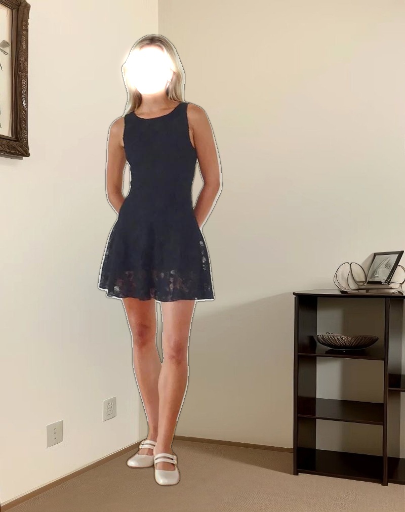 Ambika Dress in Textured Lace Rose Black