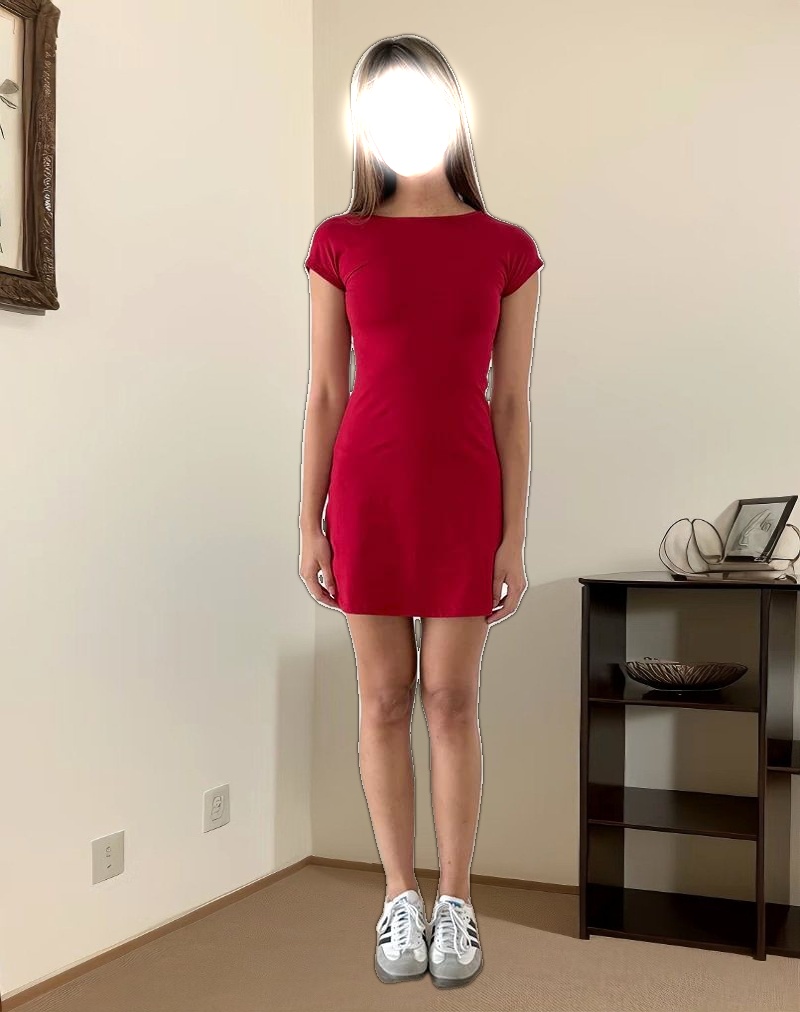 Wangi Backless Mini Dress in Adrenaline Red