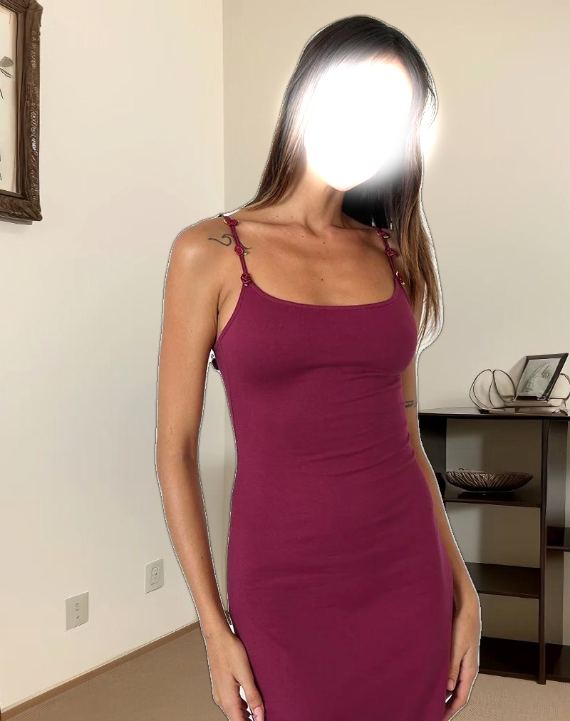 Cantana Maxi Dress in Burgundy